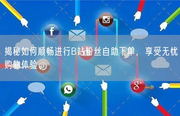 揭秘如何顺畅进行B站粉丝自助下单，享受无忧购物体验。