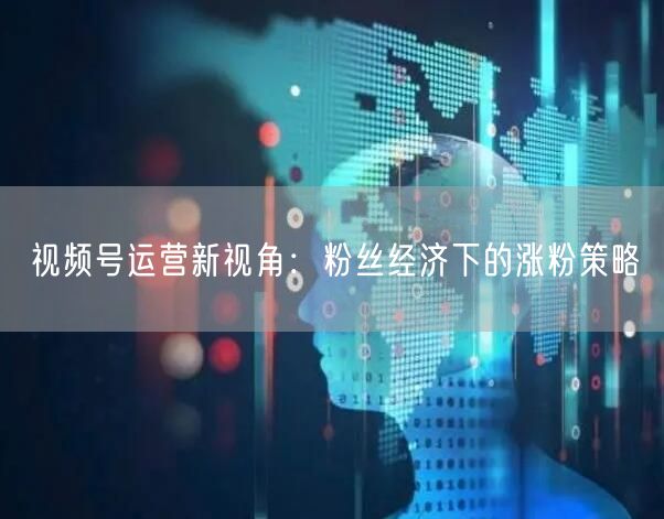 视频号运营新视角：粉丝经济下的涨粉策略