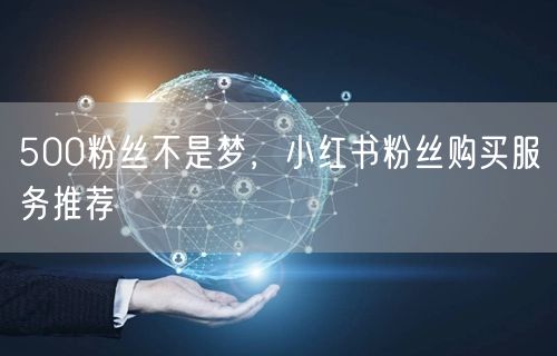 500粉丝不是梦，小红书粉丝购买服务推荐