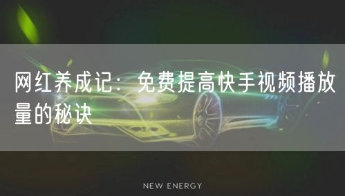网红养成记：免费提高快手视频播放量的秘诀