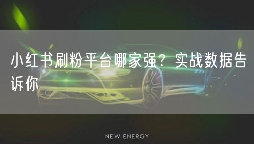 小红书刷粉平台哪家强？实战数据告诉你