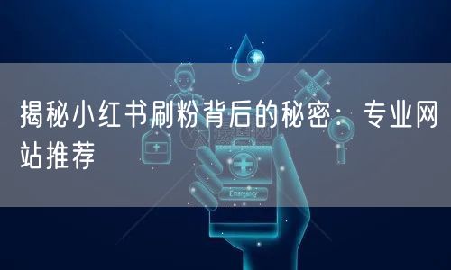 揭秘小红书刷粉背后的秘密：专业网站推荐